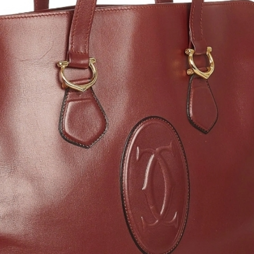Rare⚜️Cartier Must de Cartier Leather Tote Bag - Picture 5 of 15